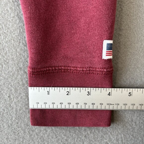 Y2K Hollister Hoodie XS Burgundy Pullover Sweatshirt USA California Embroidered - Picture 10 of 16